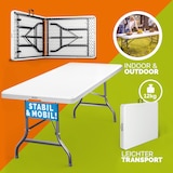 thumbnail of Casaria Buffettisch Gartentisch Klappbar 183cm Weiß - 2er Set