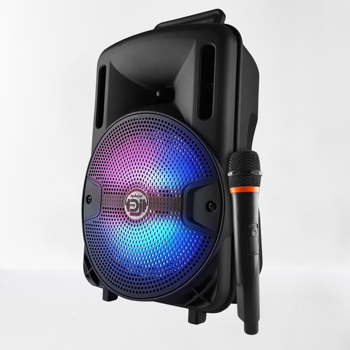 Enceinte sonorisation batterie 8" 400W à LEDs RVB USB/SD/BT + Micro VHF - MyDJ Djoon08