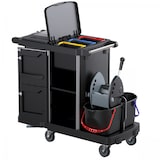 thumbnail of TWT Carrello per la pulizia multiuso Opera 05 Re use  in polipropilene riciclabile, con strizzatore nero, secchi lt 15. nero