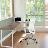 thumbnail of Eckschreibtisch / Schreibtisch / Computertisch WORKSPACE BASIC I 165 x 120 cm walnuss / weiß hjh OFF