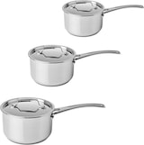 thumbnail of Set aus 3 hohen Töpfen und Deckeln Supreme Prof - Grau Rund Inox Silampos