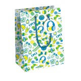 thumbnail of Clairefontaine 6x Geschenktasche, Excellia 210g, Urlaubsmotive, M 21,5x10,2x25,3 cm - Blau 33883-3C