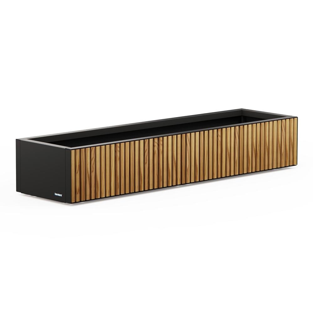Herstera Garden XIC L - Metalen Plantenbak 150x40x25 cm  - Hout