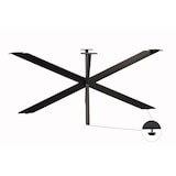 thumbnail of Esstisch Baumkante massiv Akazie Nussbaum 220 x 100 Spider-Gestell schwarz TIM