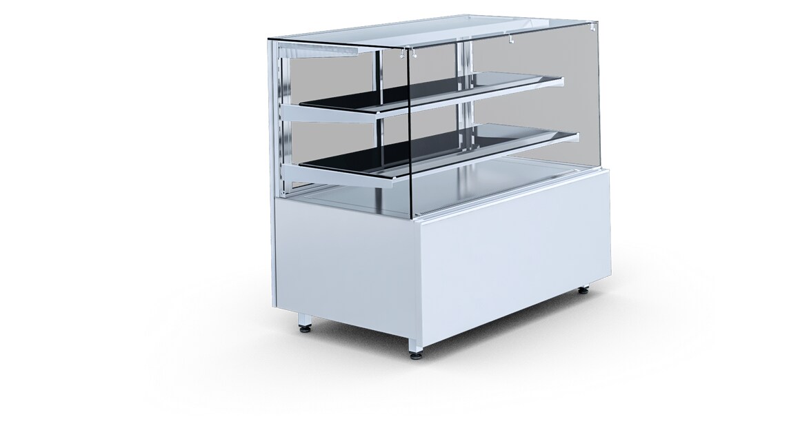 A&S polarny Gastro offene Kuchenvitrine Kühlvitrine Kühltheke 690l 2 Regale ohne Seitenteile