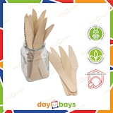 thumbnail of DayBays 1000 Stk. Holzmesser 165 mm Einweg Messer aus Holz Geschmacks- und Geruchsneutral