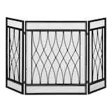 thumbnail of HOMCOM Frente de Lareira Dobrável Frente para Lareira com 3 Painéis com Dobradiças e Estrutura de Metal Decorativa 126x3x80cm Preto