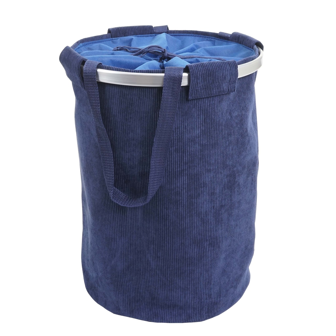 Cesto para roupa suja HWC-C34, Cesto para roupa suja Saco para roupa suja Cesto para roupa suja com cordão, pega 55x39cm 65l ~ azul cordão