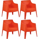 thumbnail of Ensemble de 4 chaises de jardin Bartal Orange