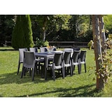 thumbnail of Dmora Gartentisch Roma, Rechteckiger ausziehbarer Esstisch, ausziehbarer Gartentisch in Rattan-Optik, 100 % Made in Italy, 150x90h72 cm, Anthrazit