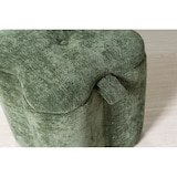 thumbnail of Pouf en velours LUCKY avec micro-paillettes et poignée latérale, design en trèfle, élégant, pratique et facile à déplacer – Vert
