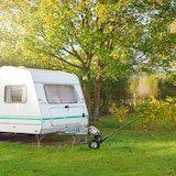 thumbnail of Relaxdays Rangierhilfe, Anhänger & Wohnwagen, HxBxT: 48x137x72 cm, Luftreifen, bis 250 kg, Kugelkupplung, Stahl, schwarz