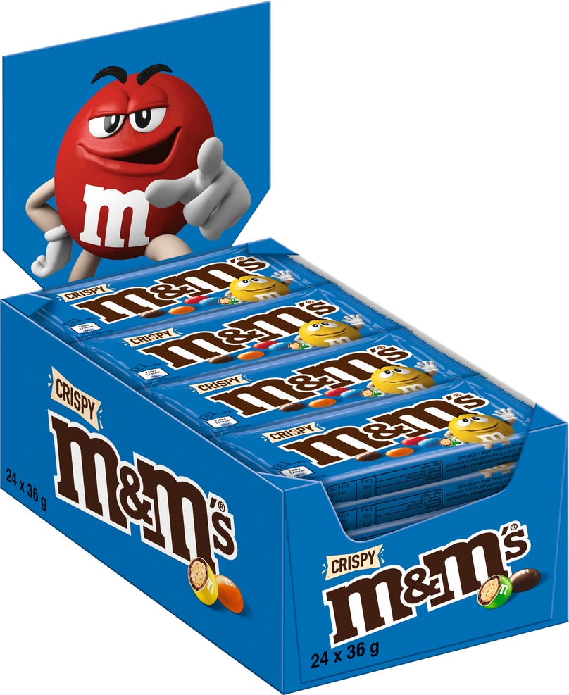 M&M'S Crispy Schokolinsen 24 x 36g (0,864kg)