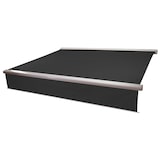 thumbnail of Elektrisch volledig cassette zonnescherm T124, 4,5x3m oprolbaar doek ~ Polyester antraciet