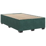 thumbnail of vidaXL Boxspringbett mit Matratze Dunkelgrün 120x190 cm Samt