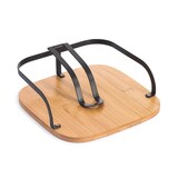 thumbnail of WellHome - Servethouder van metaal en bamboe in zwart Kleur 19x19x7 cm - A-mesa