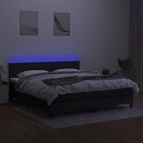 thumbnail of vidaXL Boxspringbett mit Matratze & LED Schwarz 180x200 cm Stoff