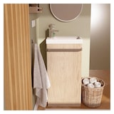 thumbnail of Meuble lave-mains sur pieds JOHANN décor chêne