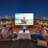 thumbnail of HD Beamer Projectiescherm 100 inch Staand 254 cm 16:9 HD 4K/8K projectiedoek met statief - dubbelzijdig doek met inklapbare statieven - WK voetbal