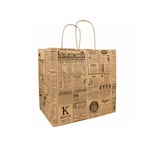 thumbnail of Imballaggi360 - 250 Pz Shopper Fondo Largo Avana Stampa Giornale