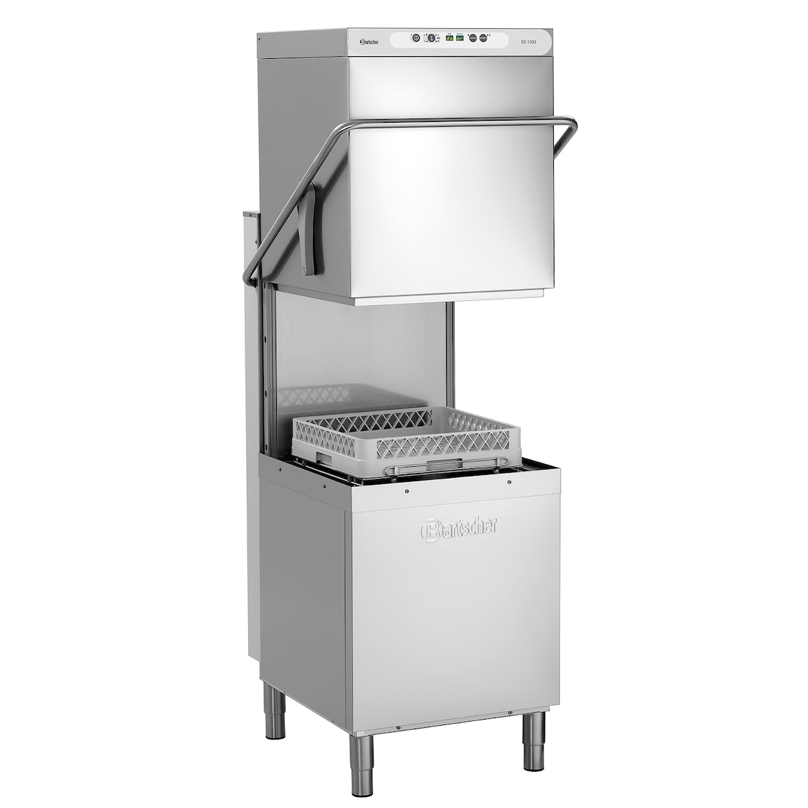 Doorschuifvaatwasser | Mand 500x500mm | Naglanspomp | 725x955x1535/2055(h)mm