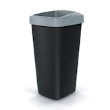 thumbnail of Keden Compact Q Recycling-Mülleimer 45 l mit offenem Deckel in Grau