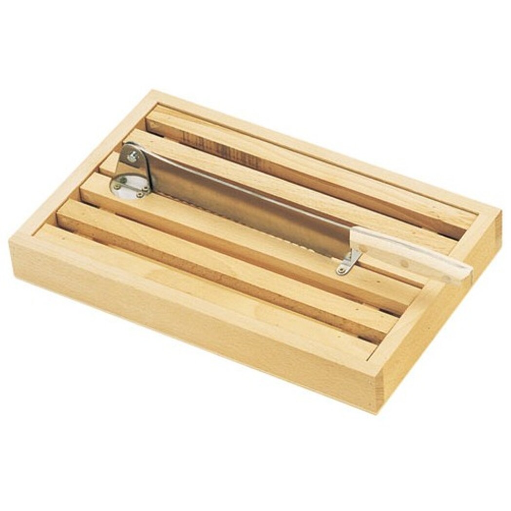 JEAN DUBOST Tranche Pain Avec Ramasse Miettes 36x23cm 01801