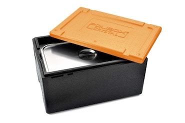 Polibox Contenitore isotermico Crystal 540x340x240 mm GN 240 PPE Arancione