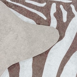thumbnail of Carpetsale24 Kunstfell Teppich Braun-Creme, 150x200 cm, Waschbar, fellimitat design, Rutschfeste Rückseite, für Wohnzimmer, Schlafzimmer