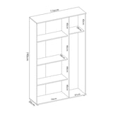 thumbnail of Dmora Mehrzweckgarderobe Sillano, Multifunktionaler Besenhalter, Kleiderschrank mit 3 Türen, 116x35h190 cm, Weiß