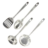 thumbnail of Ensemble de 4 ustensiles de cuisine en inox louche spatule ajourée cuillère et écumoire Fackelmann Oxford