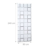 thumbnail of Relaxdays Duschrollo Square, wasserabweisend, Retro Badrollo Wanne u. Dusche, Deckenmontage, 80x240 cm, semitransparent