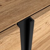 thumbnail of TV-Schrank, Lowboard, 212x50x35 cm, Für TV-Geräte bis zu 80", Elektrokamin XXL, Hängend, LED, Eiche Schwarz