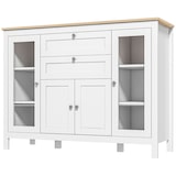 thumbnail of HOMCOM Mobile Cucina con 2 Cassetti e 3 Armadietti Bianco e Rovere