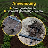thumbnail of TORNADICA Garten Doppel-Häufler mit Stiel Häufelpflug Handpflug Gartenpflug Kultivator Reihenzieher Furchenzieher Grubber für Kartoffeln Gemüse