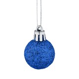 thumbnail of Relaxdays Weihnachtskugeln im 96er Set, glitzernde, matte & glänzende Baumkugeln, Weihnachtsbaumdeko, Kunststoff, blau