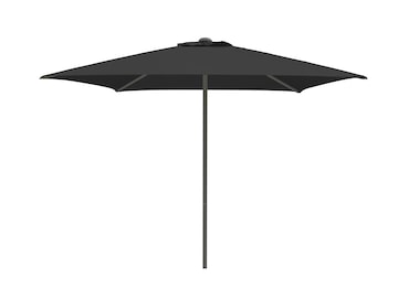 METRO PROFESSIONAL Guarda-sol quadrado Lirona, alumínio, 2 x 2 m, repelente de água, preto/platina