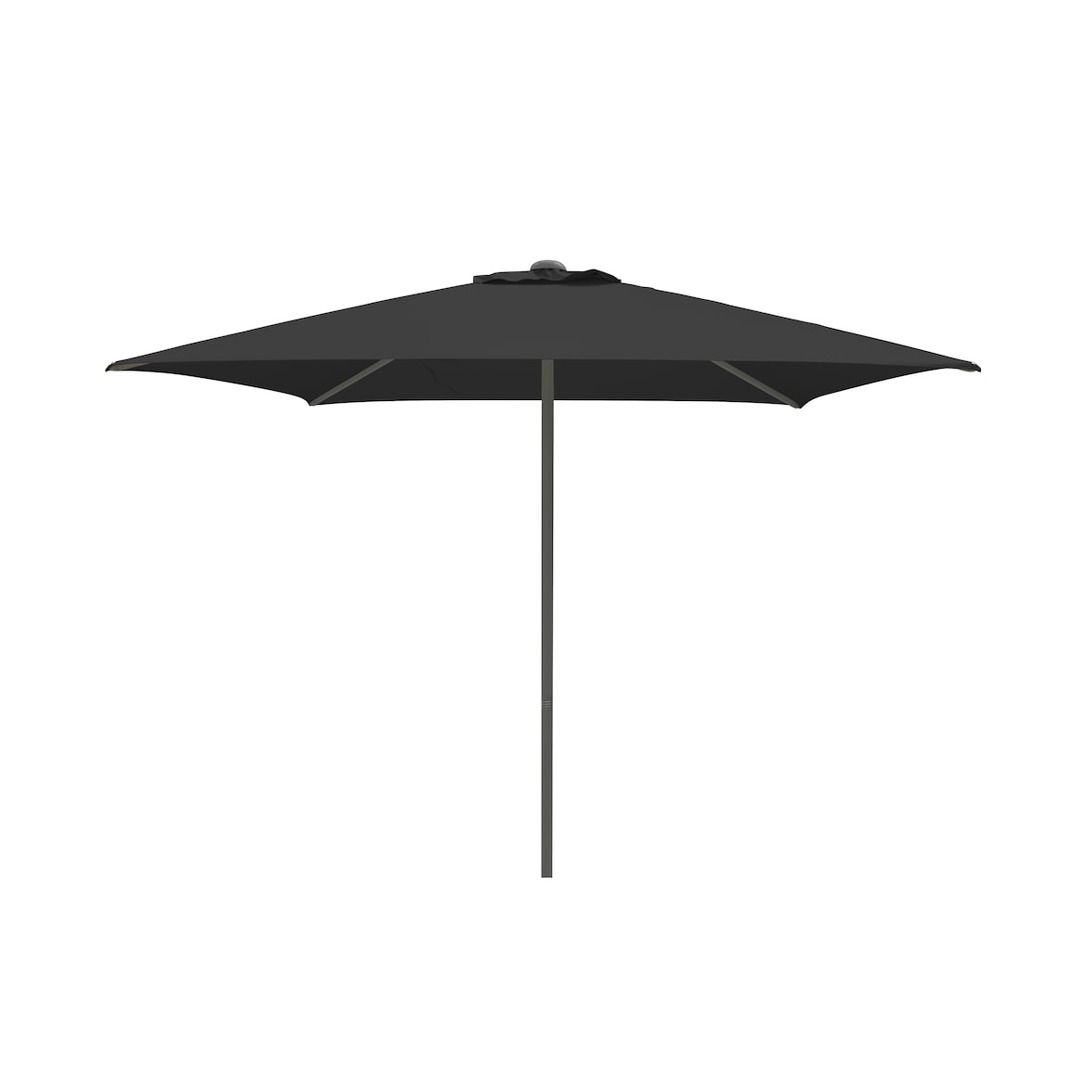 METRO PROFESSIONAL Sombrilla cuadrada Lirona, aluminio, 2 x 2 m, hidrófugo, negro/platino