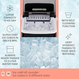 thumbnail of Arctic Porter Eiswürfelmaschine Bullet-Eis 12kg/24h Edelstahl Schwarz