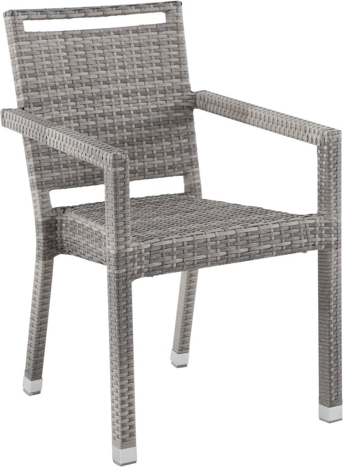 METRO Professional Terrasstoel, aluminium / PE rattan, steengrijs