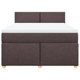 thumbnail of vidaXL Boxspringbett mit Matratze Dunkelbraun 140x190 cm Stoff