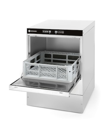 Hendi glazenspoelmachine K40 met reinigingsmiddelpomp en 2800W van roestvrij staal