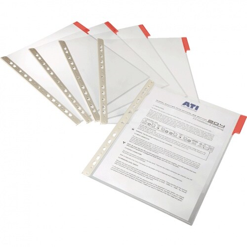 DURABLE FUNCTION Sichttafeln, rot, dokumentenechte Folie, DIN A4, 5/VE