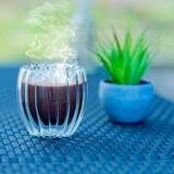 thumbnail of Intirilife 4x Doppelwandiges Thermo Glas - Striped Style - 190ml - Mundgeblasen isoliert für Latte Macchiato, als Teeglas oder Kaffeeglas mit Henkel