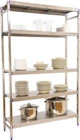thumbnail of SimonRack Estantería de Acero Inoxidable, 1600x860x400 mm, 5 Alturas, Cocina Profesional - Simoninox