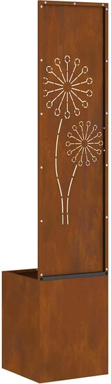 thumbnail of vidaXL Blumentopf mit dekorativem Paneel Rostig 32 x 140 cm