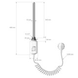 thumbnail of ECD Germany E-Badheizkörper 600×800 mm Weiß, gerade, Seitenanschluss, Heizstab 600 W