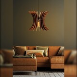 thumbnail of WellHome - Plafondlamp in walnootkleur 35x35x65cm Covadonga