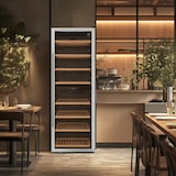 thumbnail of METRO Professional Cave para vinhos GWC1171D, aço inoxidável/vidro, 59.5 x 69 x 173.7 cm, 171 garrafas, com fechadura, preto/prata