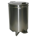thumbnail of KBS afvalbak 380x380x605 mm 50 liter RVS met voetpedaal deksel wielen